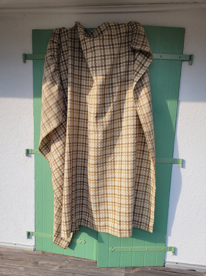 Paire de rideaux vintages en coton tissé- Ref 821