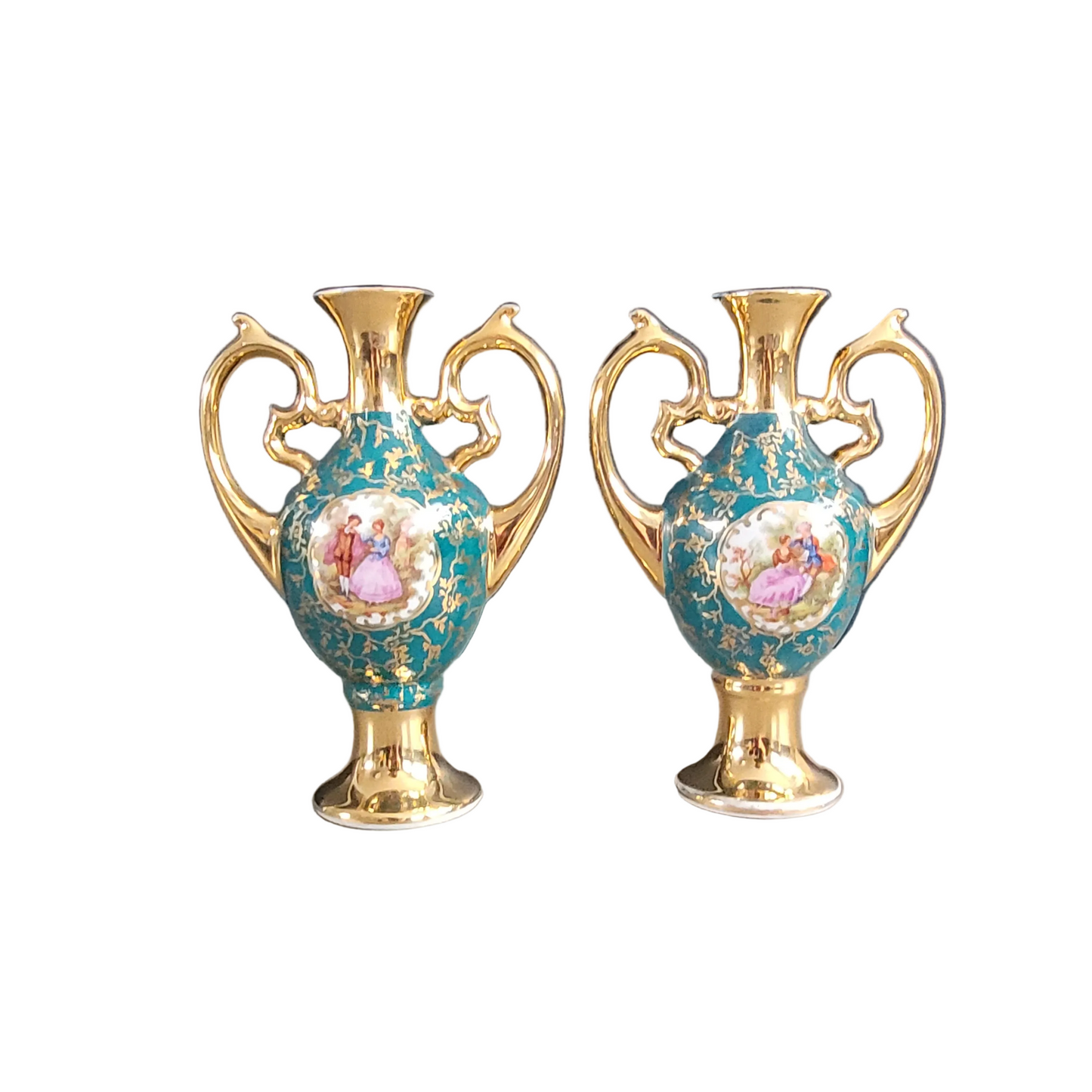 Paire de vases en porcelaine de Limoges - Marcel Chaufriasse - Ref 991