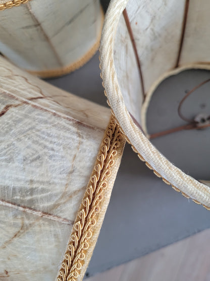 Lot de 5 abat-jour à pince en vessie de porc - Ref 848