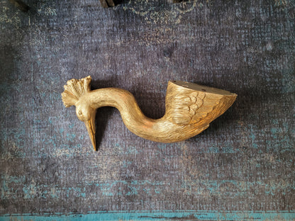 Tête de paon mural doré 85cm - Ref 610