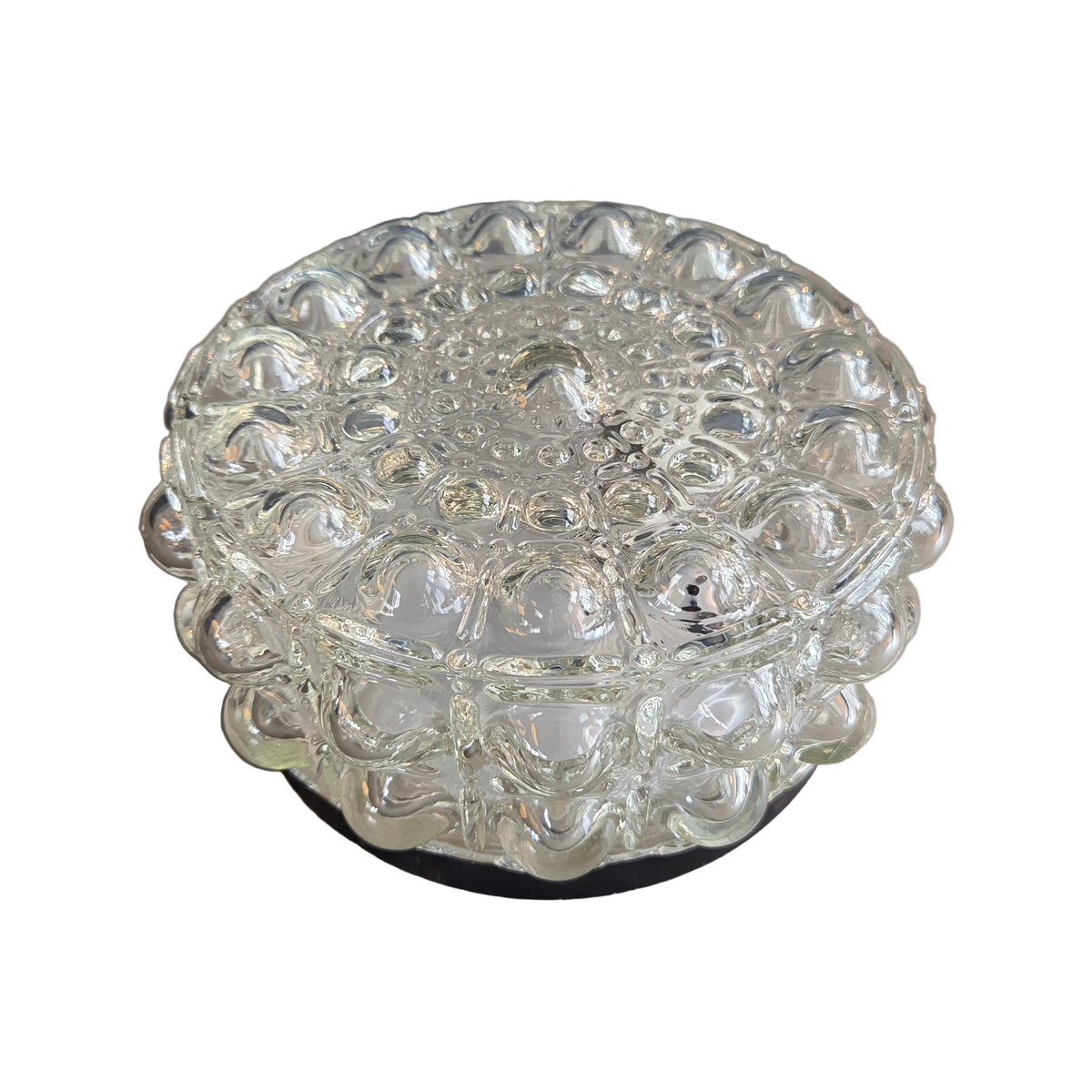 Plafonnier ou applique en verre moulé bulles - Ref 1435