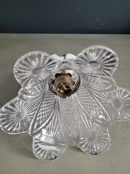 Applique tulipe ancienne - rosace en porcelaine - Ref 1001