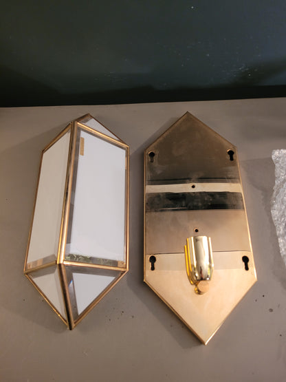 Applique italienne en verre et plaqué or 24 carats - Ref 666