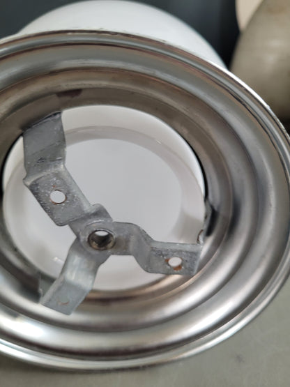 Paire de plafonniers ou appliques globes en verre blanc - Ref 830