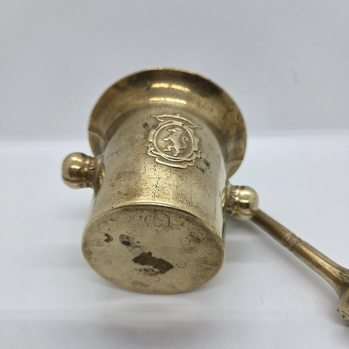 Mortier-pilon d'apothicaire ancien en laiton - Ref 1441