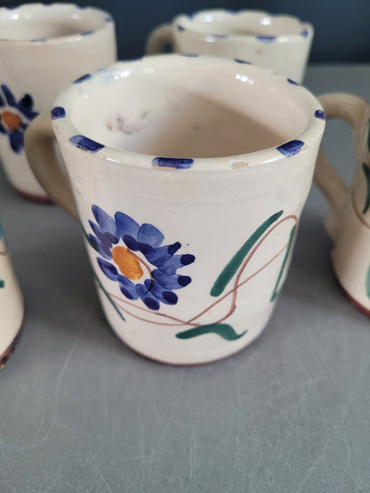 5 tasses en céramique émaillée  - Ref 524