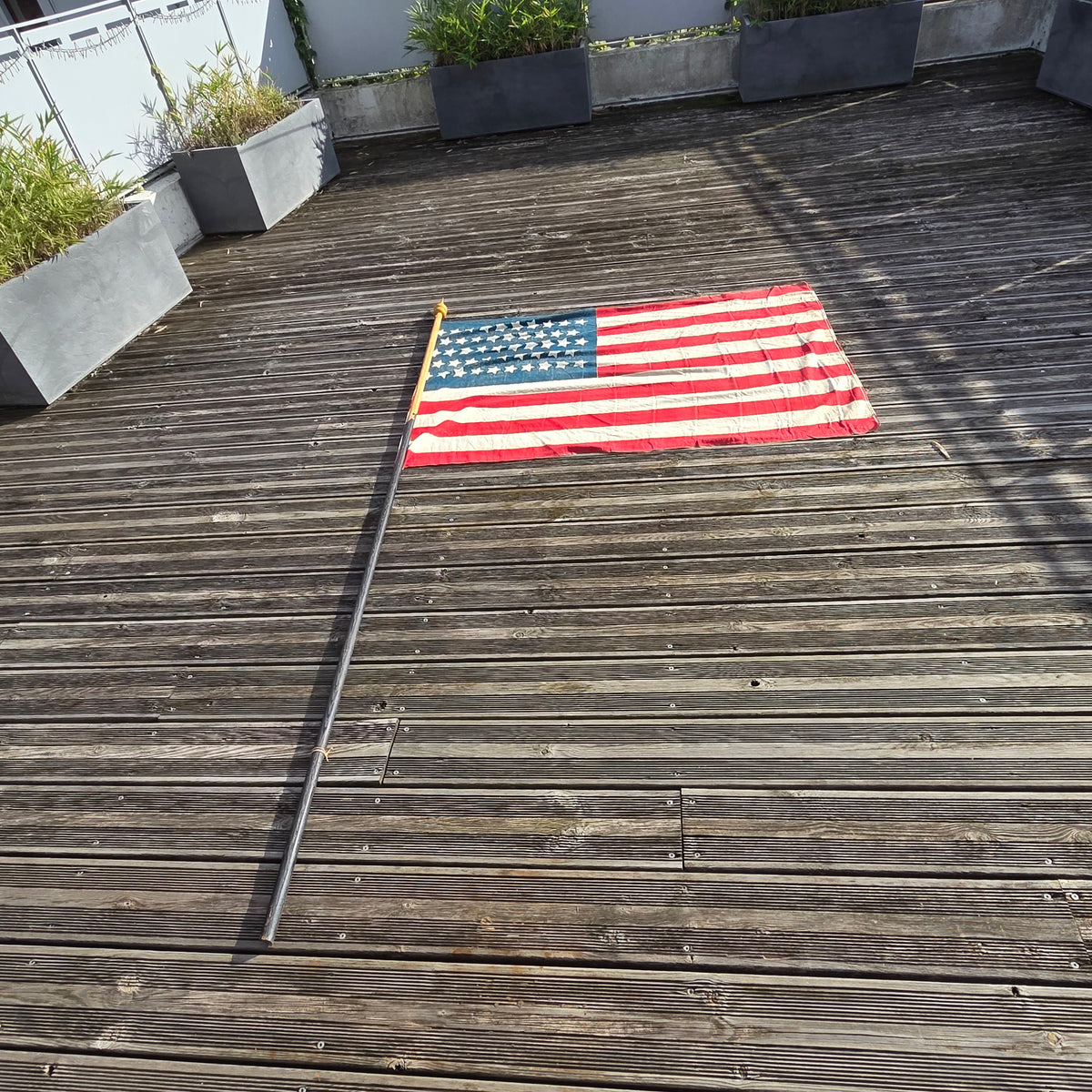 Grand drapeau de défilé - hampe 245cm - Ref 1423