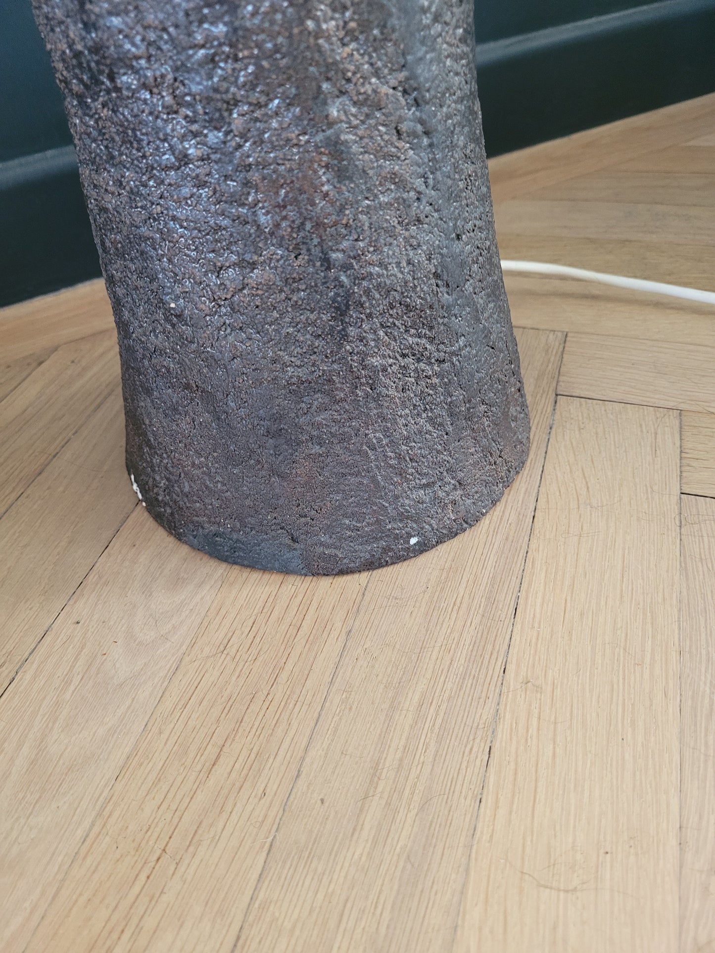 Pied de lampe vintage en béton  - pièce unique - Ref 498