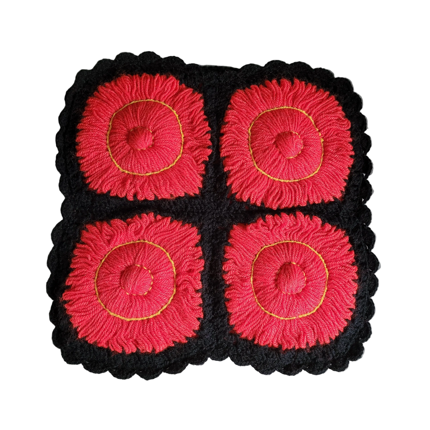 Housse de coussin en crochet 35x35 - Ref 771