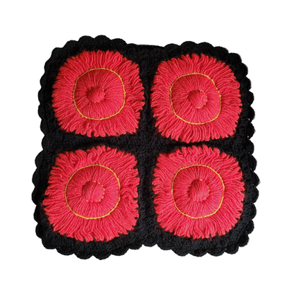 Housse de coussin en crochet 35x35 - Ref 771