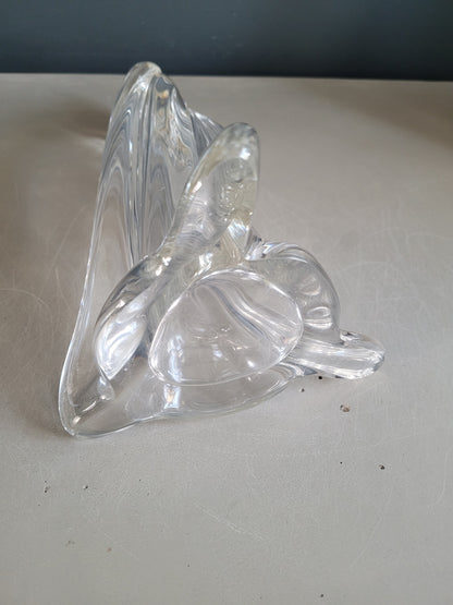 Pied de lampe ancien en cristal- Ref 301