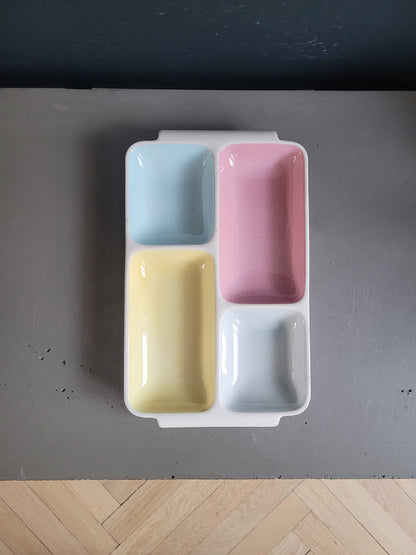 Plateau apéritif vintage en céramique- Ref 676