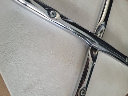 Tabouret vintage en Skaï et chrome - Ref 599