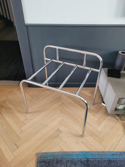 Porte-bagages d'hôtel chromé - grand modèle - Ref 1019