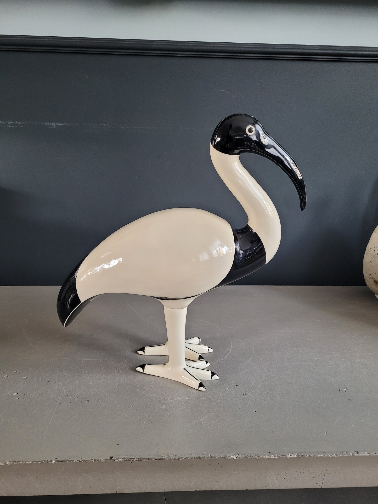 Statuette Ibis en résine laquée - Ref 905