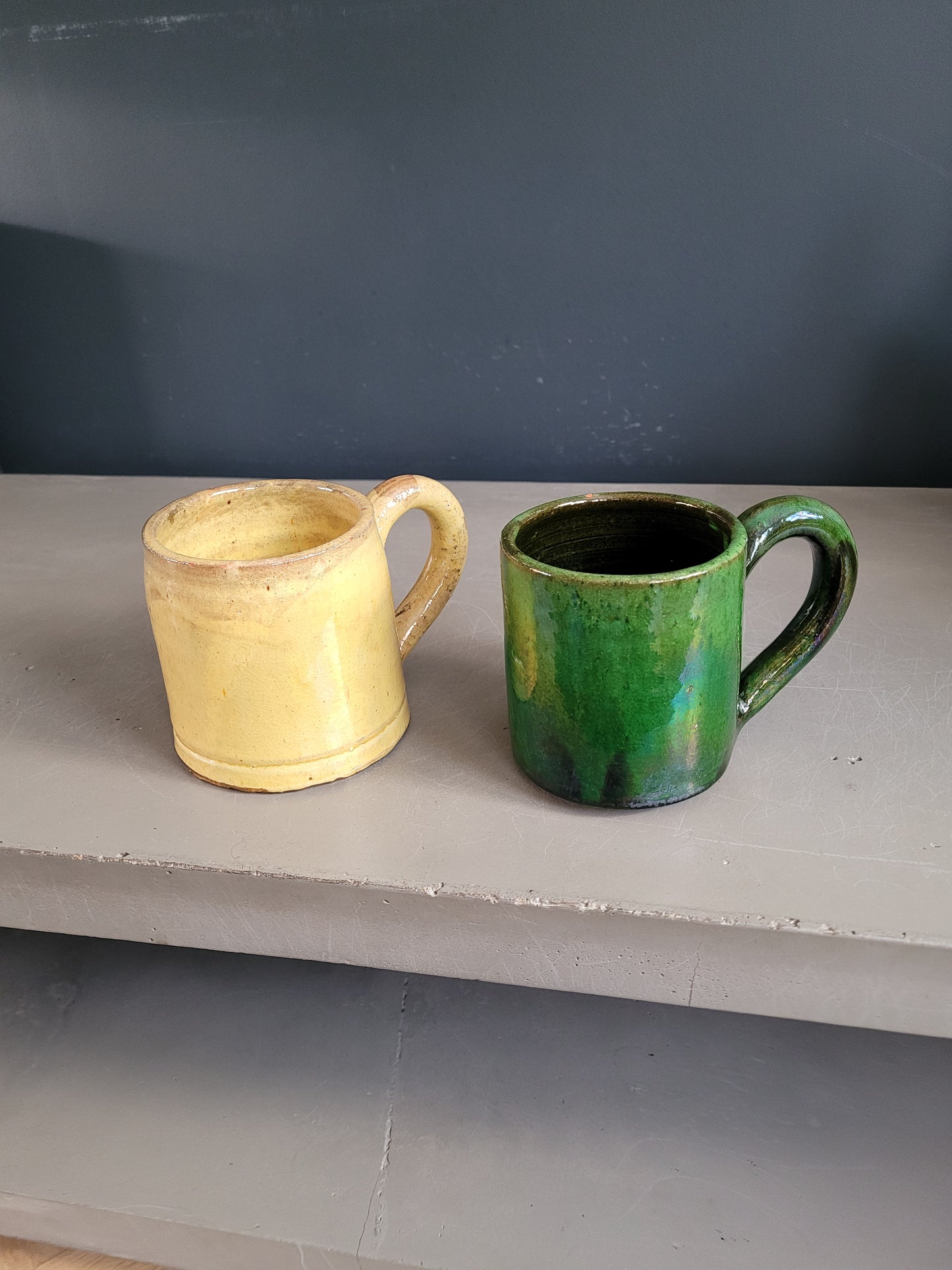 Paire de mugs en terre cuite - Meyssac Corrèze- Ref 492