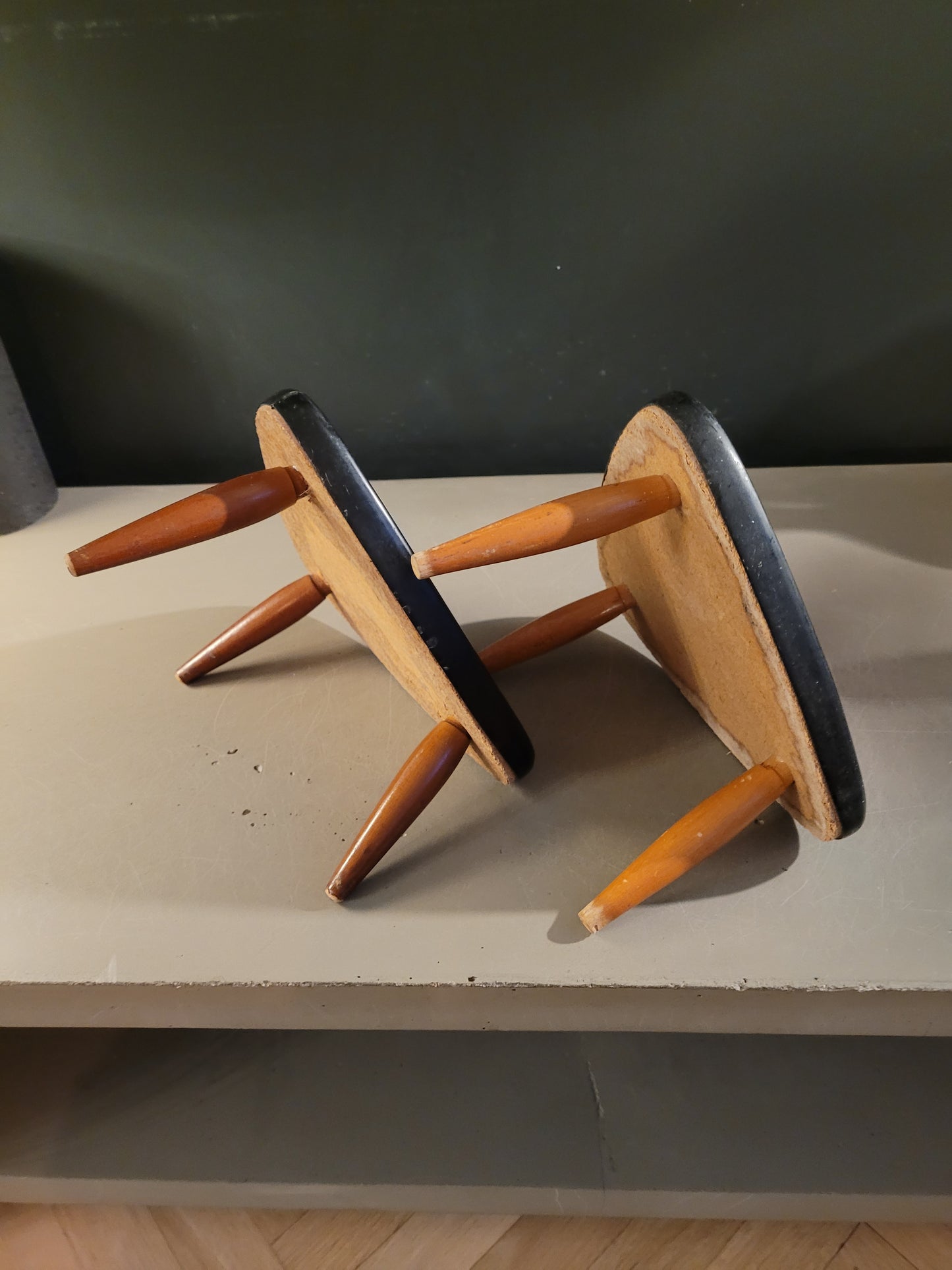 Paire de porte-plantes vintages  à motifs - Ref 574