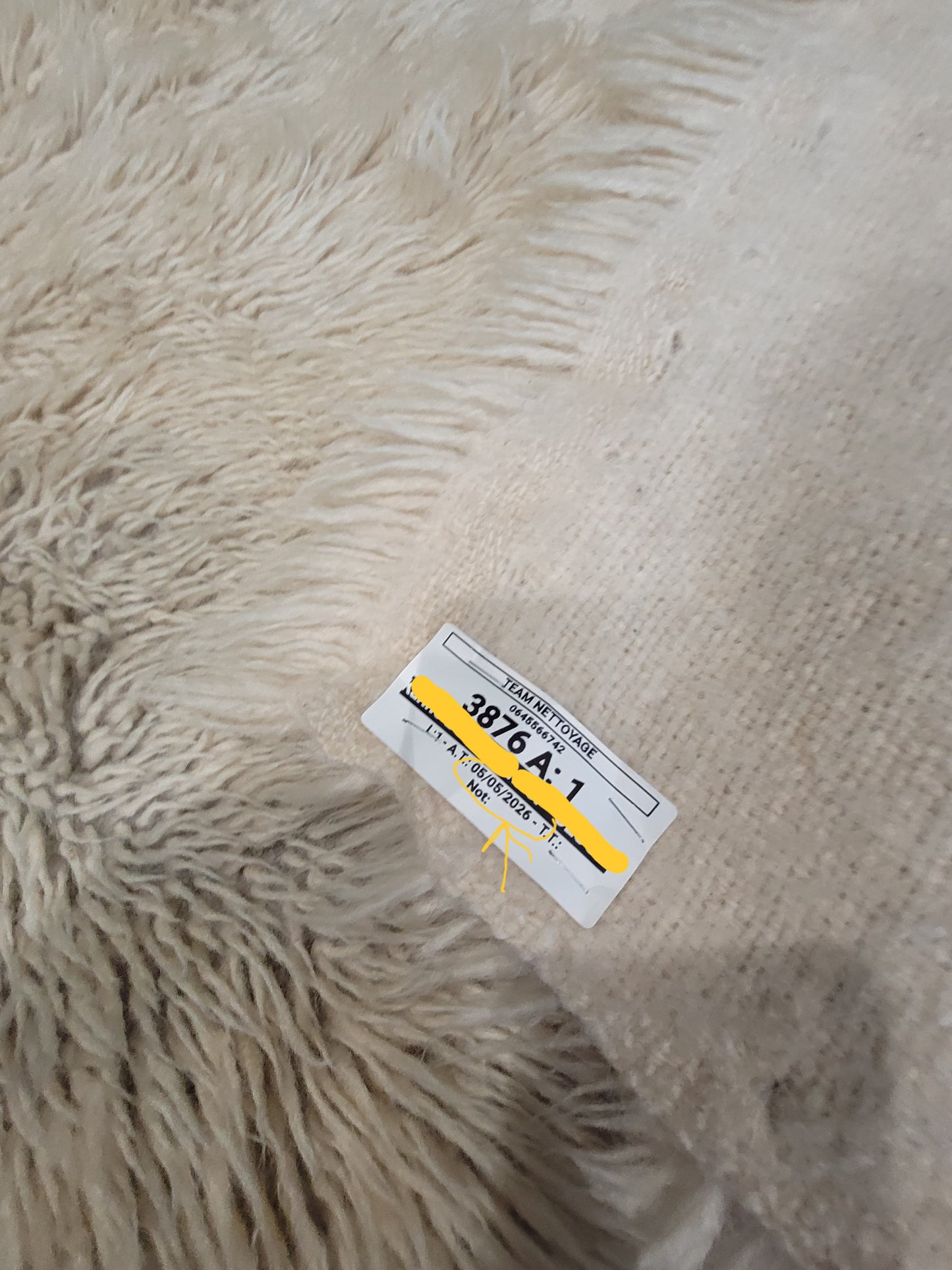 Tapis en laine à longs poils - 240x160cm - Ref 1005