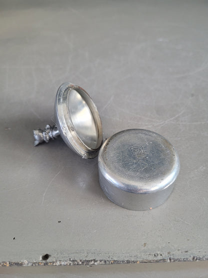 Boîte à dents ancienne en étain- Étains du Manoir - Ref 898