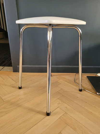 Tabouret vintage en Skaï et chrome - Ref 599