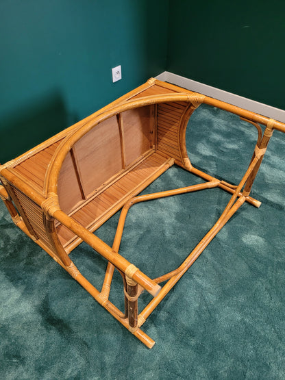 Bureau en bambou et rotin vintage- Ref 870