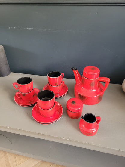 Service à café vintage 6 personnes complet - Ref 609