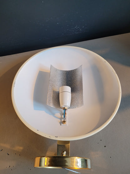 Applique soucoupe dorée et blanc crème - Ref 668