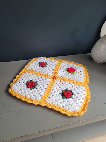 Housse de coussin en crochet 35x35 - Ref 769