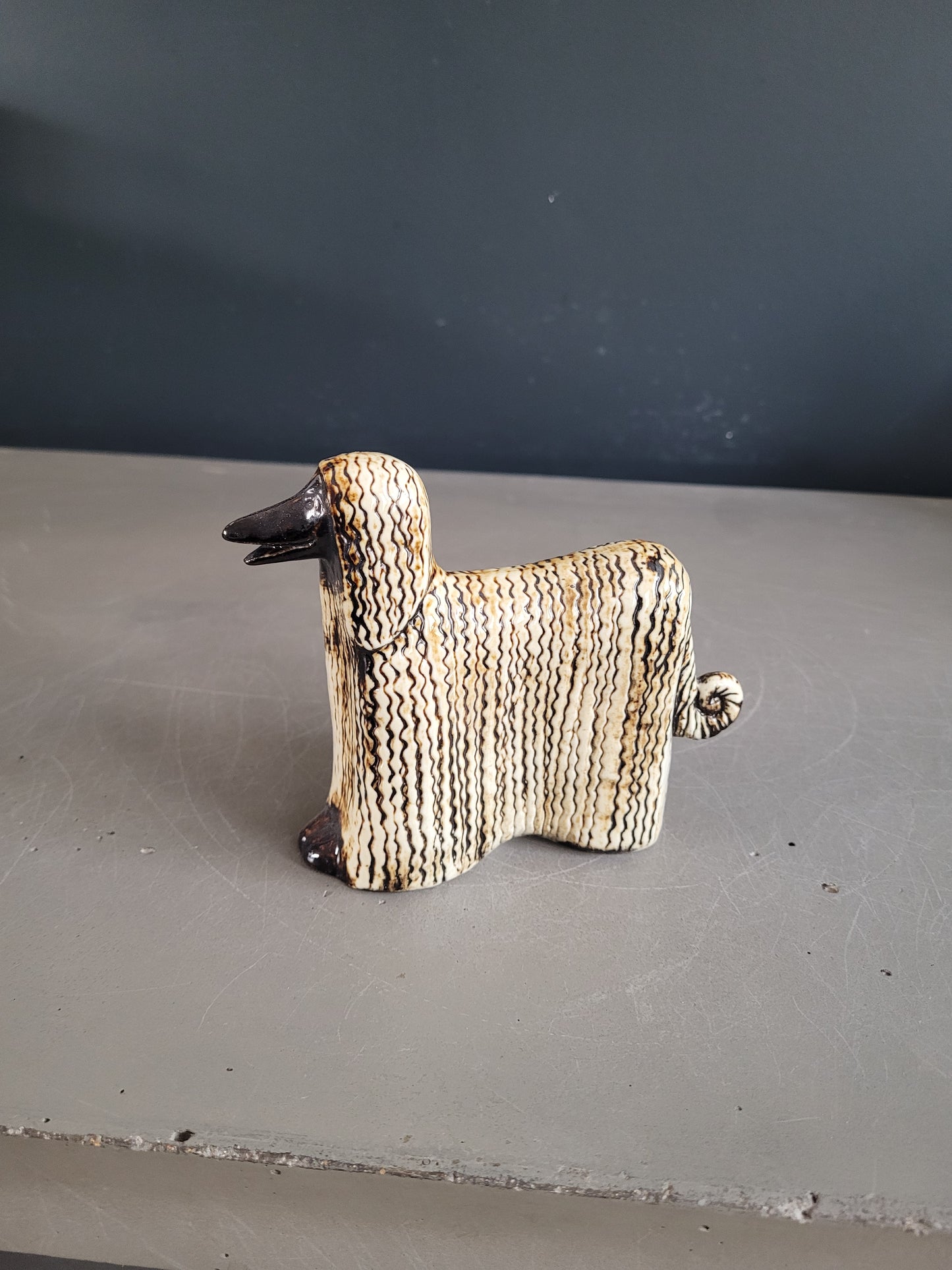 Levrier Afghan en céramique de Lisa Larson pour Gustavsberg - Ref 904