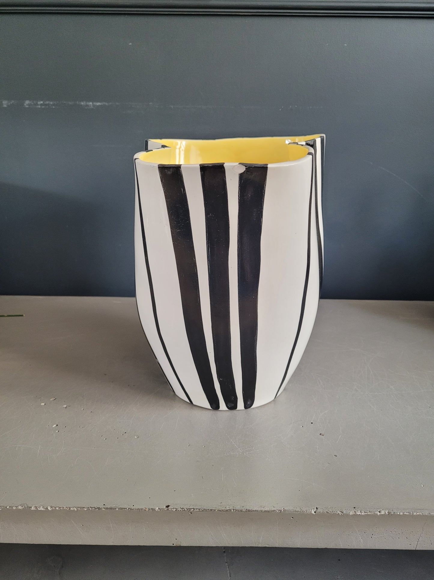 Grand vase à rayures Revernay, 1950 - Ref 437