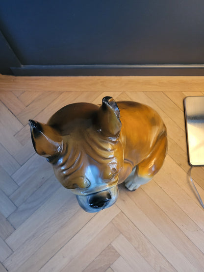 Chien Boxer décoratif en résine - 974