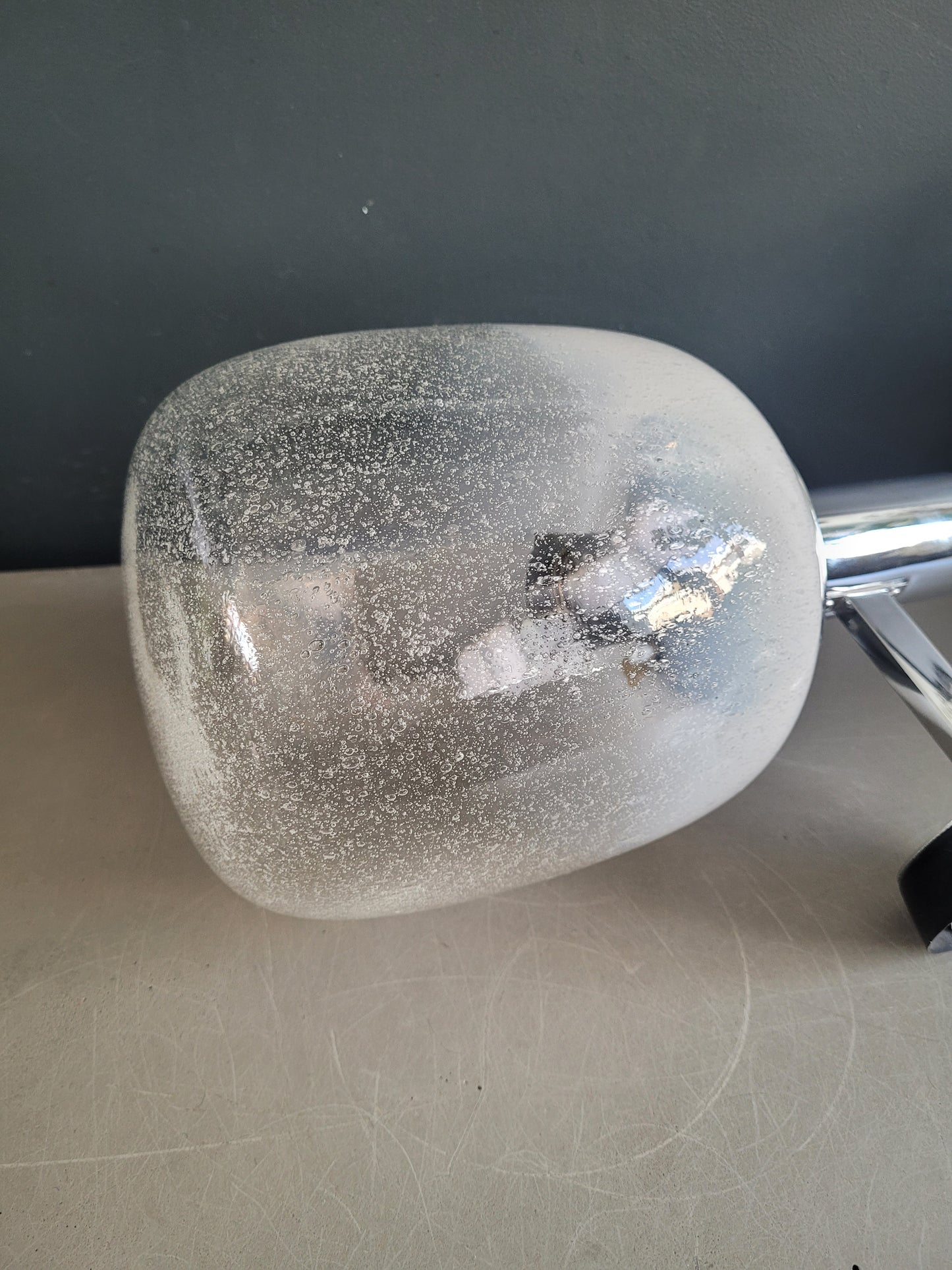 Applique Targetti Sankey globe en verre bullé bicolore - Ref 856