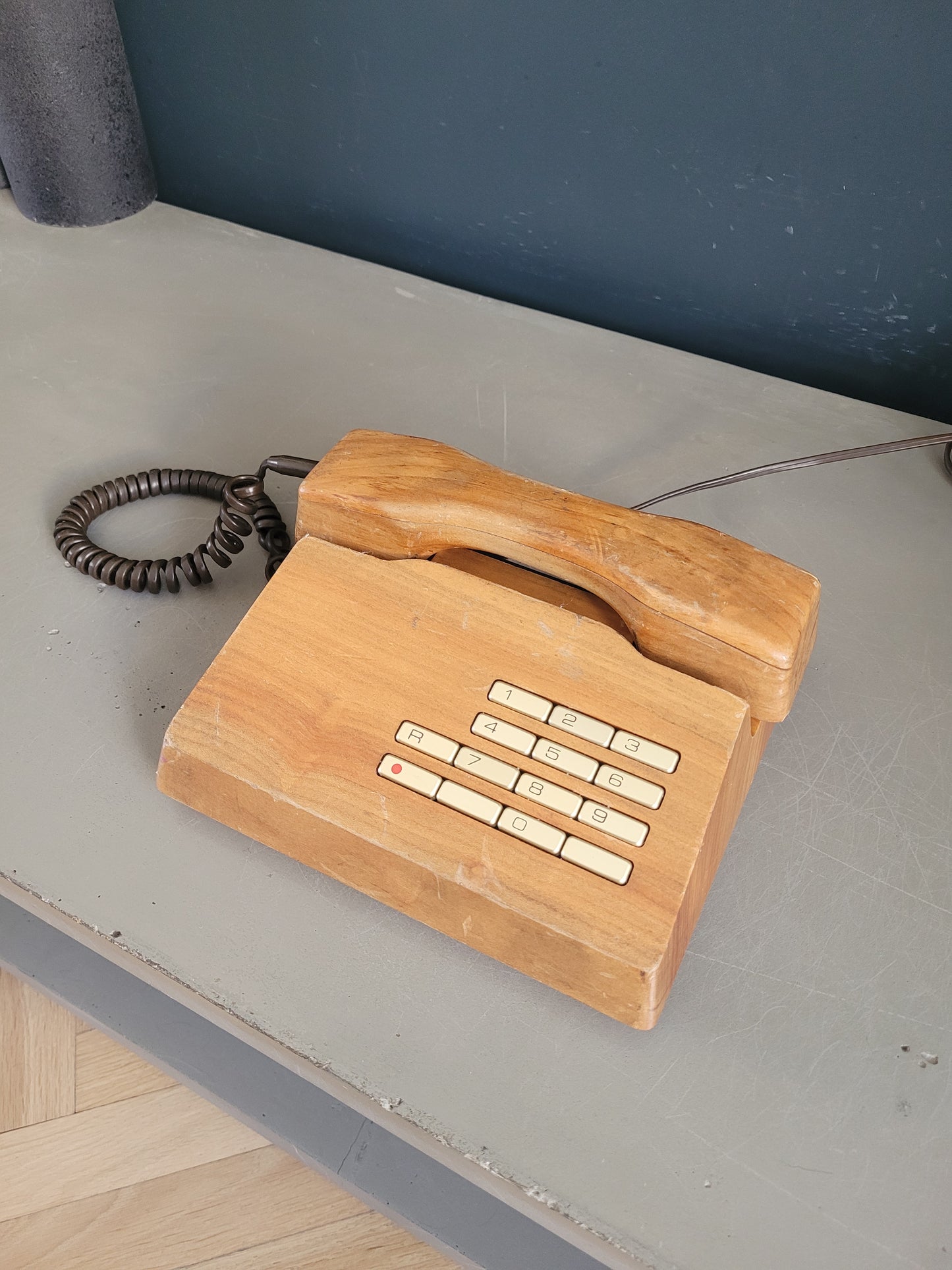 Téléphone en bois Gfeller Trub années 70 - Ref 552