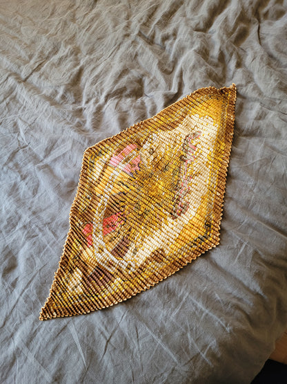 Carré plissé Hermès Gloria Soli par J. Metz - Ref 907