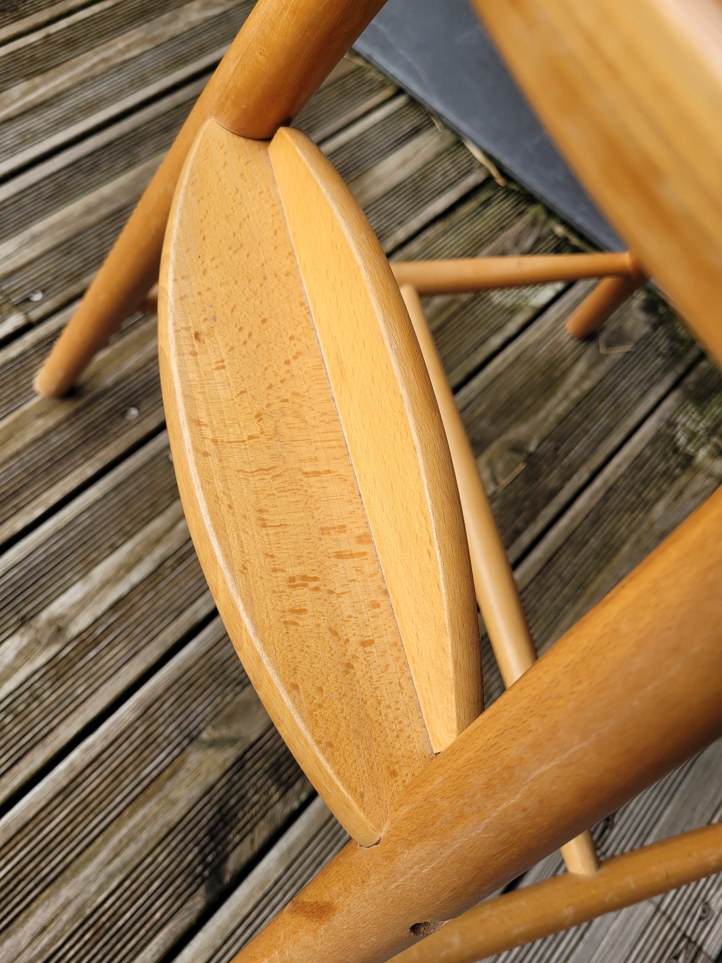 Chaise haute bébé Ikea Gulliver en hêtre cintré- Ref 348