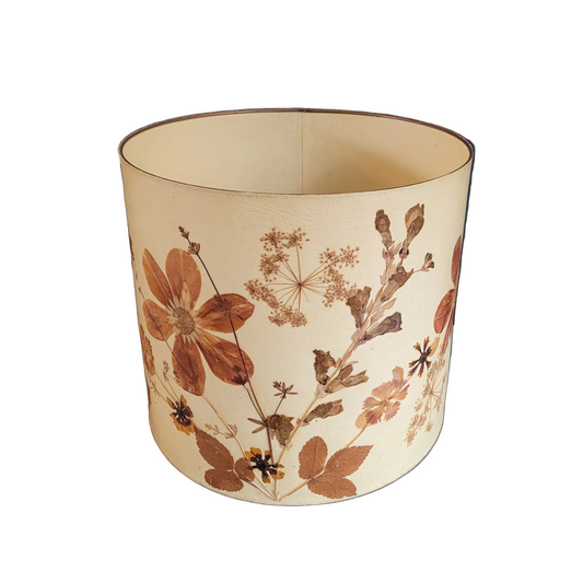 Grand abat-jour vintage fleurs séchées- Ref 805