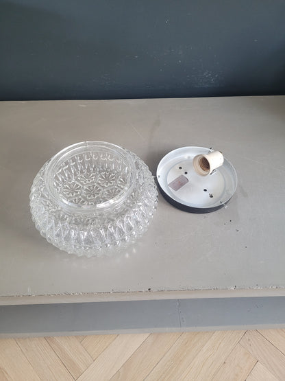 Plafonnier ou applique en verre moulé - Ref 962