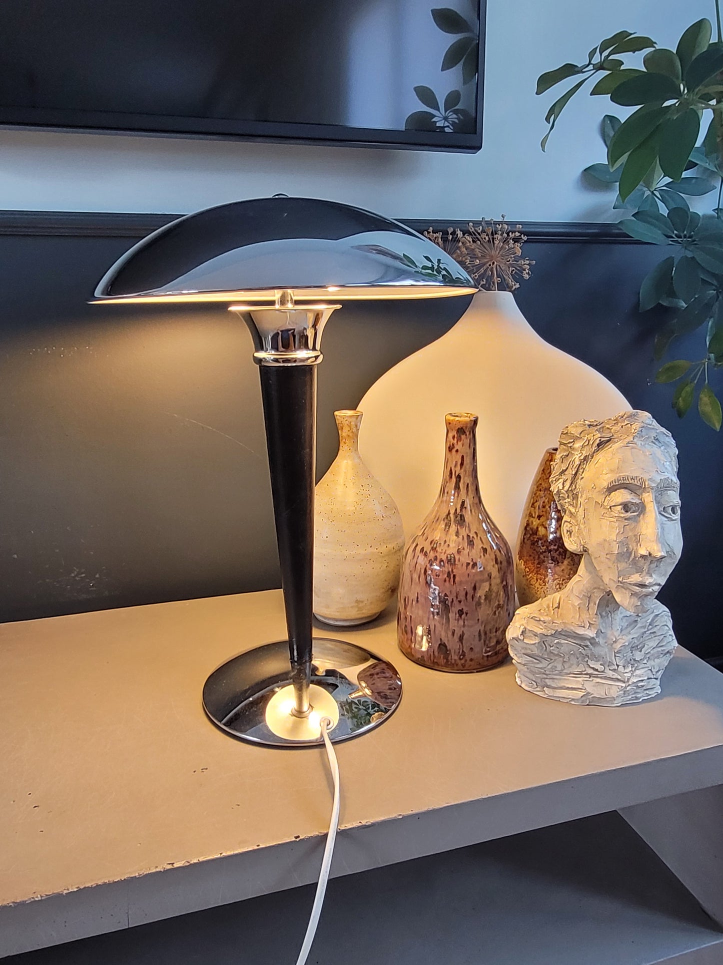 Lampe Dakapo Ikea Art-Deco chromée- Ref 792