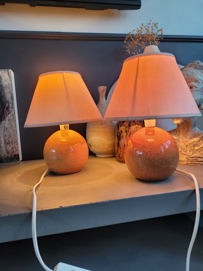 Paire de lampes de chevet pied boule - Ref 1092