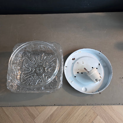 Plafonnier ou applique en verre moulé - Ref 1432