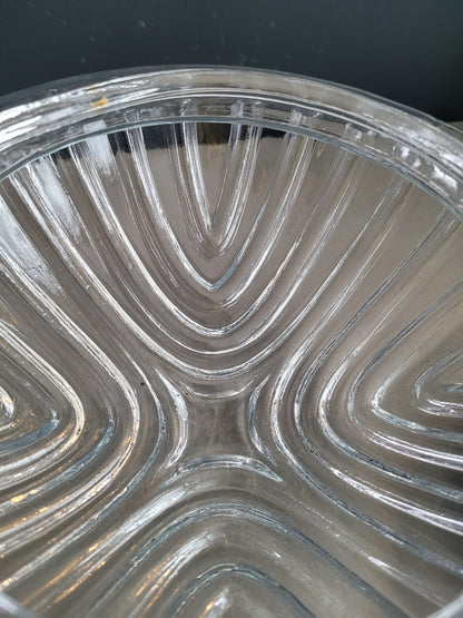 Plafonnier applique en verre moulé- Ref 757