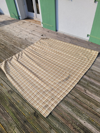 Paire de rideaux vintages en coton tissé- Ref 821