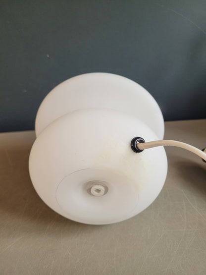 Lampe champignon en verre dépoli blanc - Ref 692