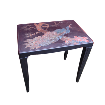 Table japonaise en bois laqué gravé- Ref 621