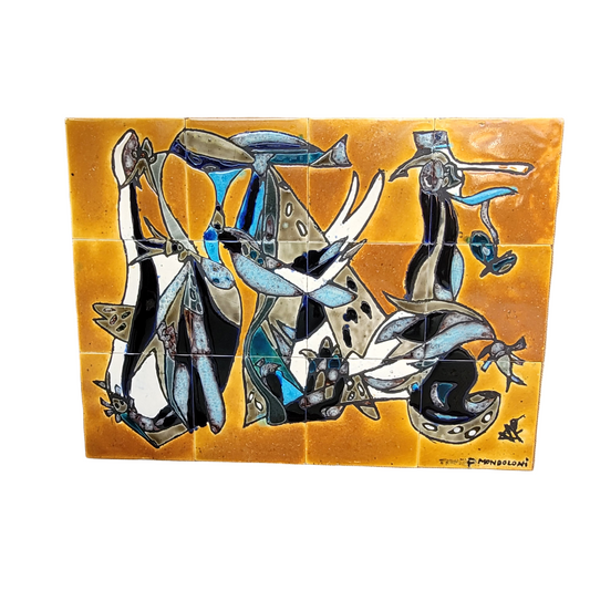 Faience murale signée F. Mondoloni - Ref 617