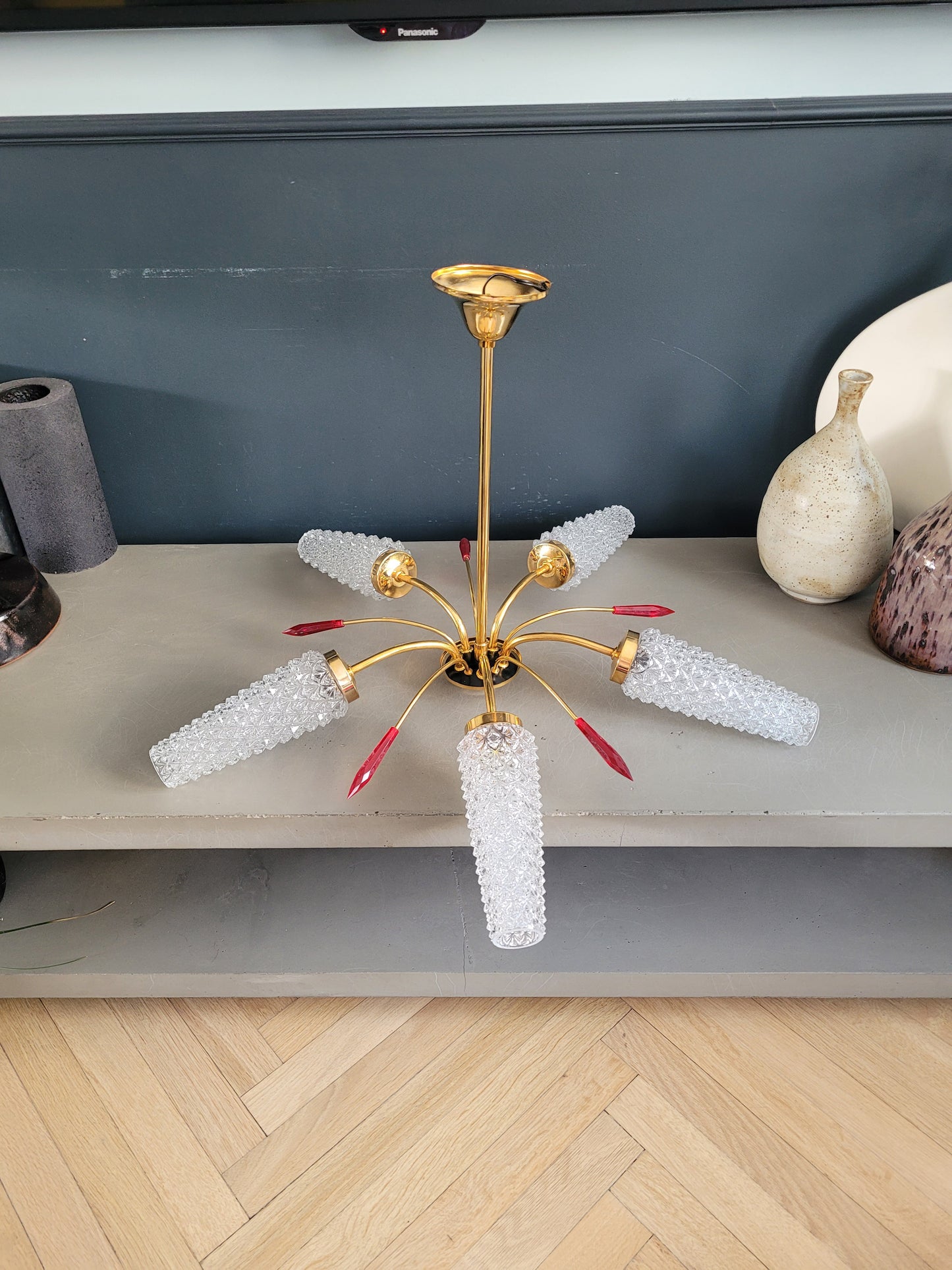 Lustre 5 feux 80-90's - Ref 469