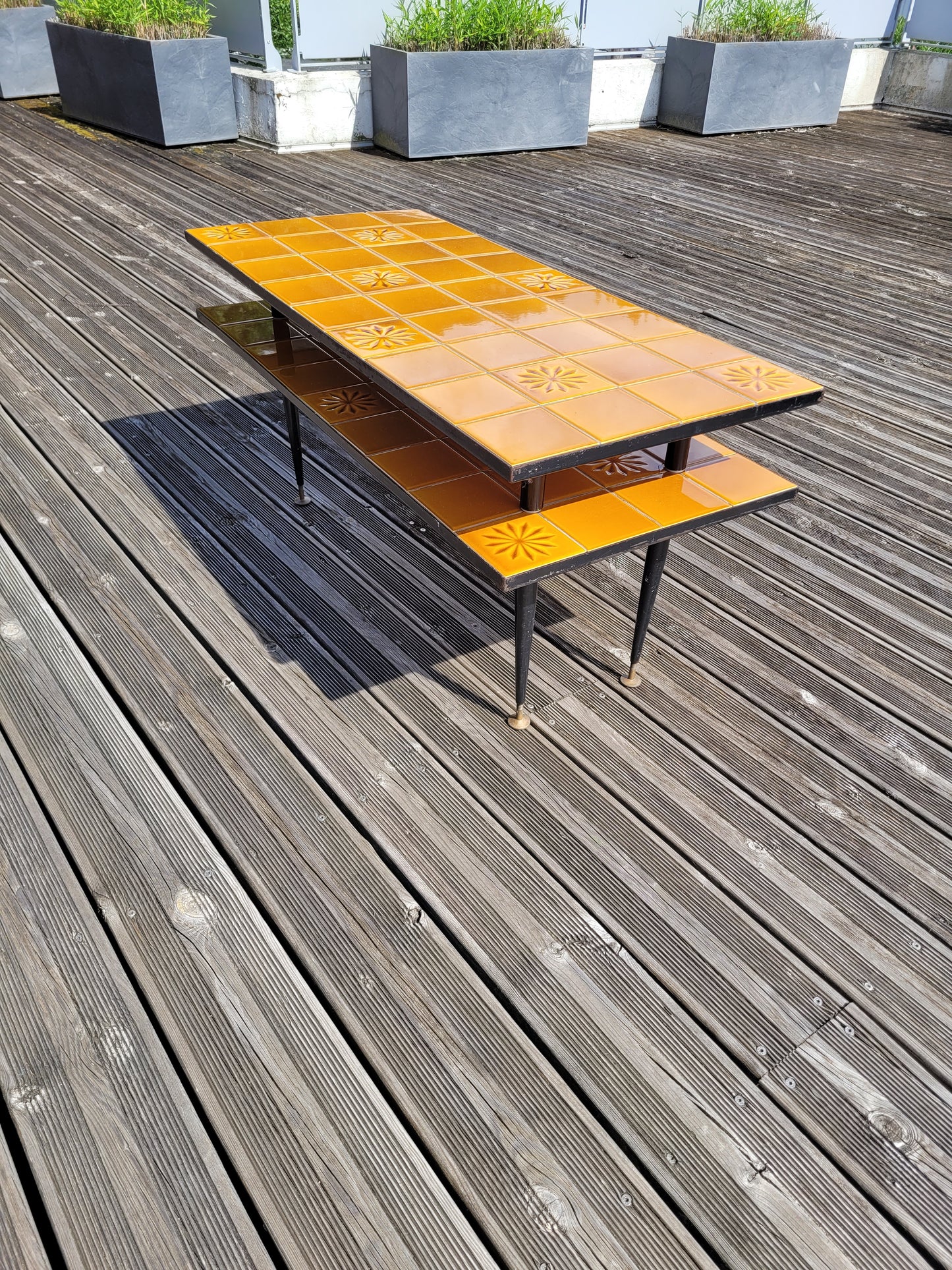 Table basse double plateau en céramique - Ref 1041