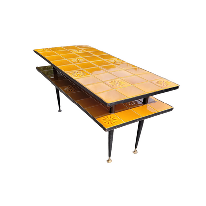 Table basse double plateau en céramique - Ref 1041