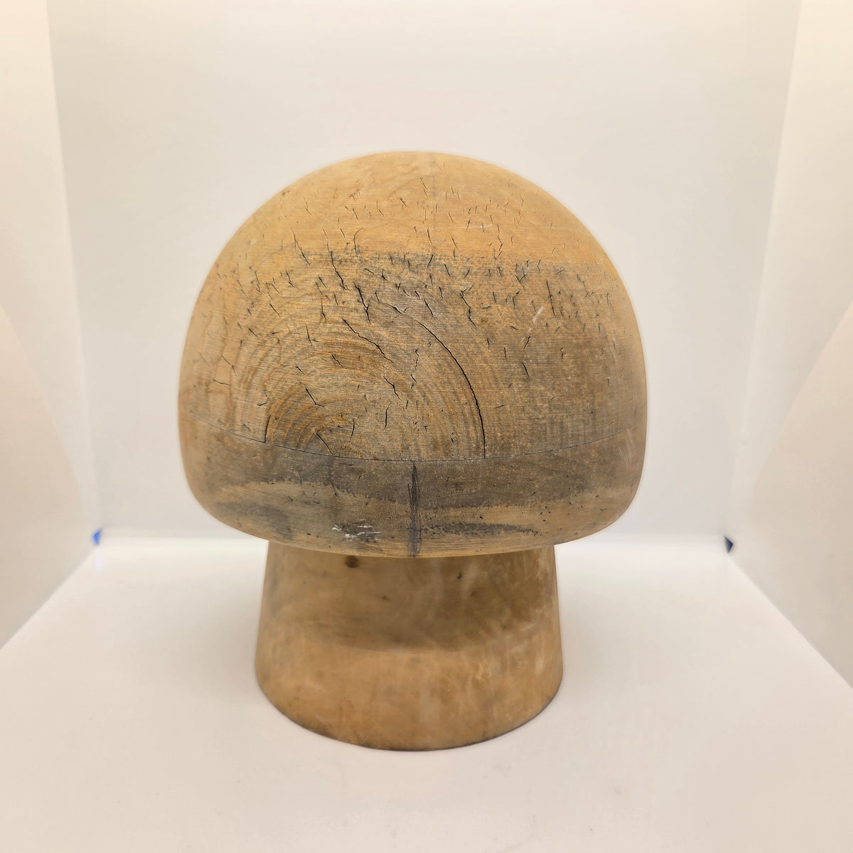 Forme à chapeaux ancienne en bois - Marotte sur pied - Ref 1417