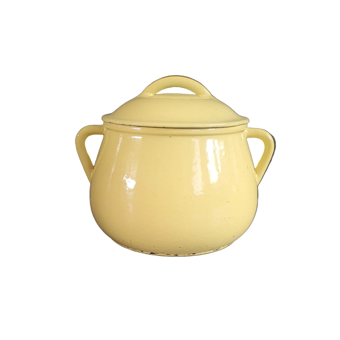 Marmite en fonte émaillée jaune DRU Holland - Ref 842